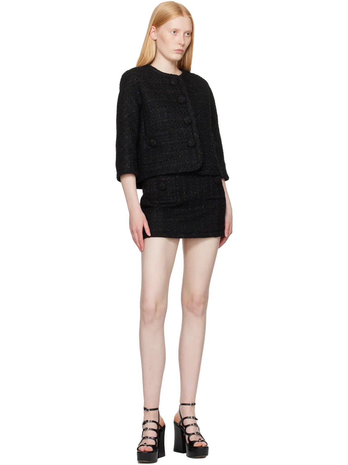 Marc Jacobs ブラック 'The Kiki' プラットフォーム ヒールサンダル - 画像5