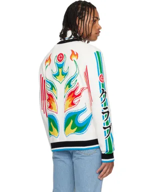 Casablanca Flame Laurel Casa Club コットンニット ジャケット - サムネイル3