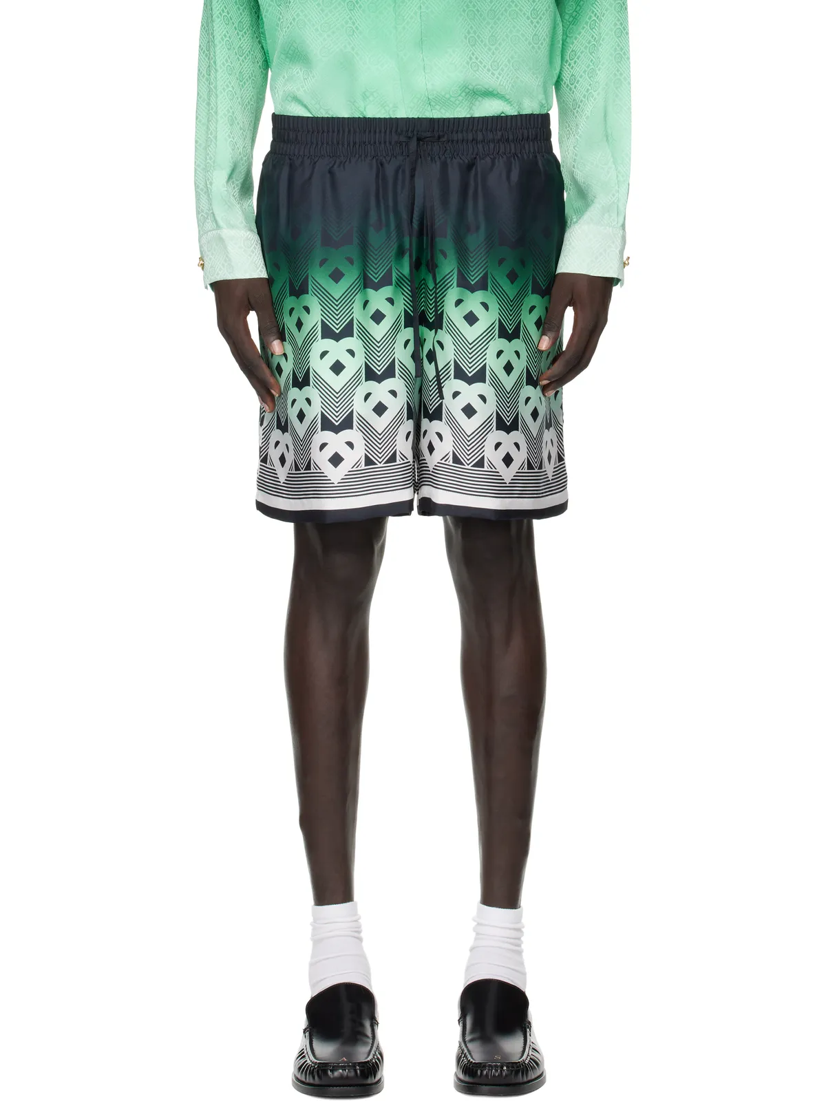 Casablanca Gradient Monogram シルク ショートパンツ - 画像1