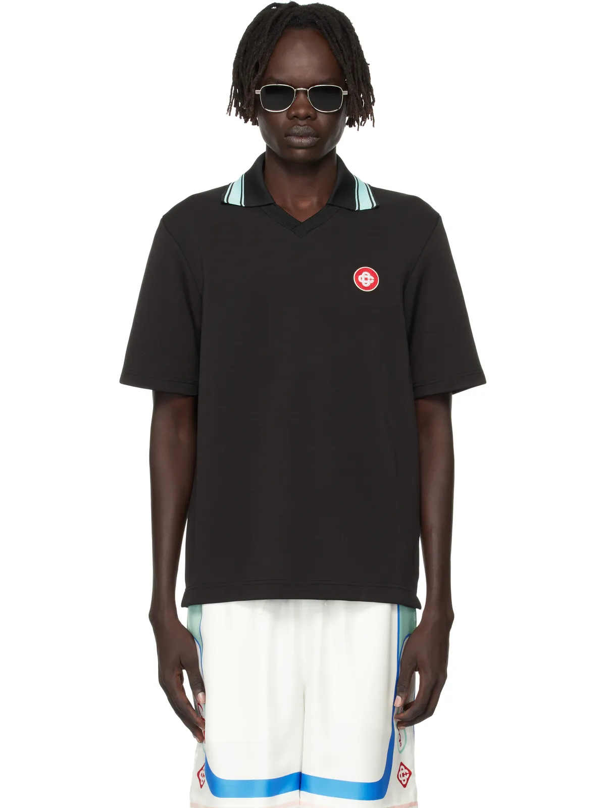 Casablanca Double V-Neck 半袖ポロシャツ - 画像1