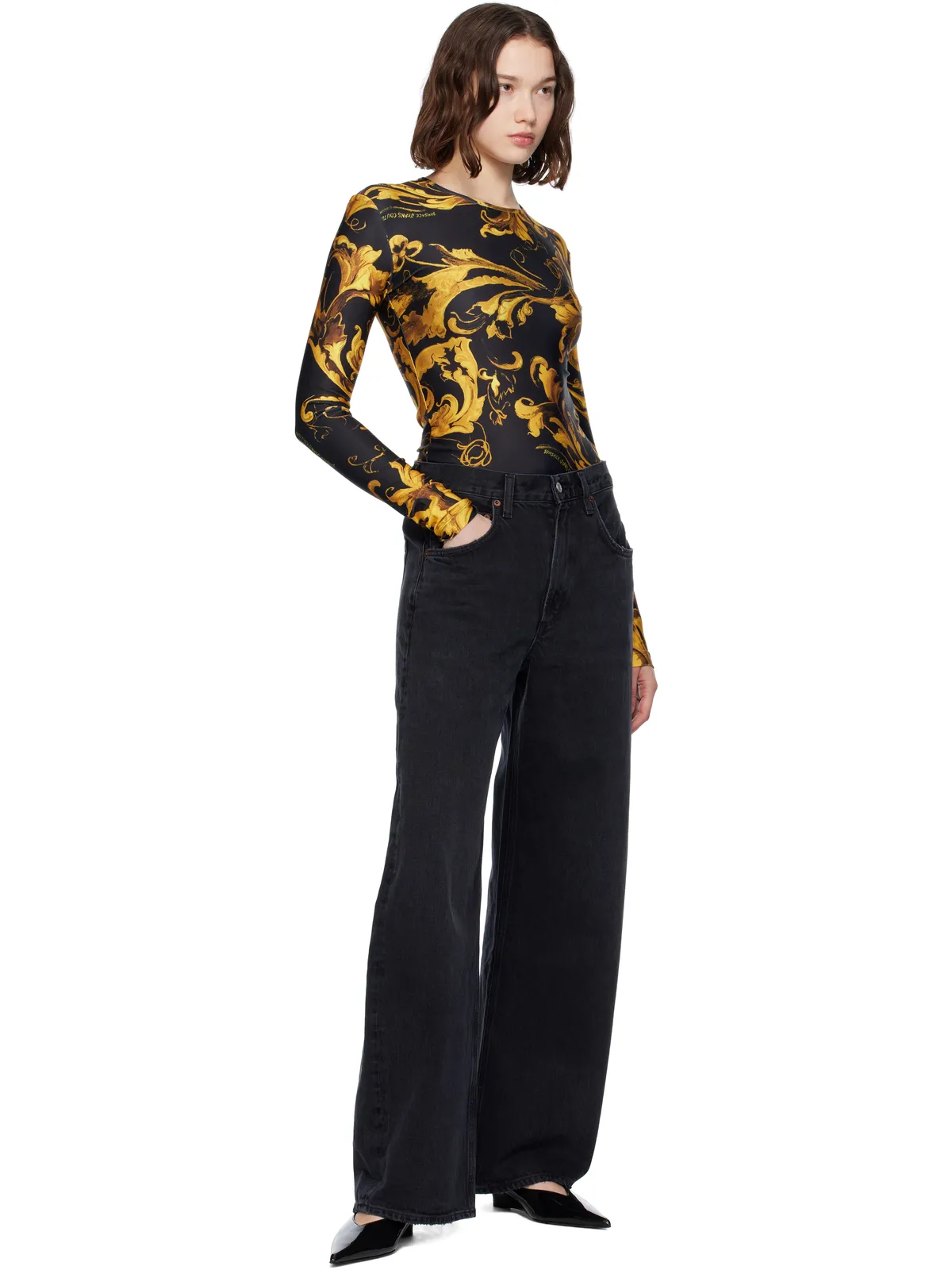 Versace Jeans Couture Lycra ボディスーツ - 画像5