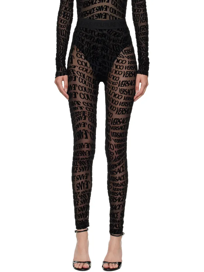 Versace Jeans Couture Versace Jeans Couture Flock Liquify チュール レギンスの商品画像