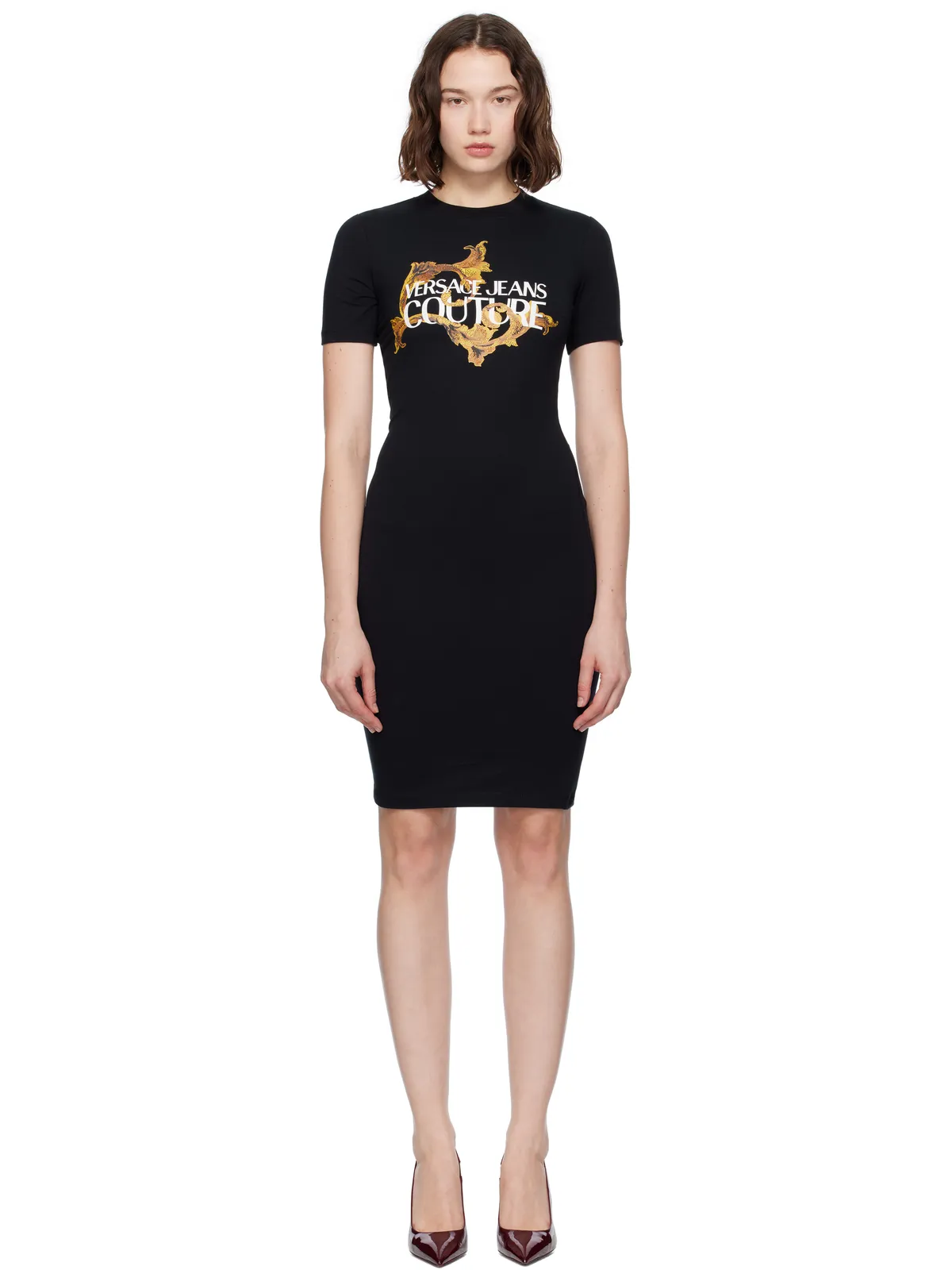 Versace Jeans Couture Vestiti ストレッチジャージ ミニワンピース - 画像1