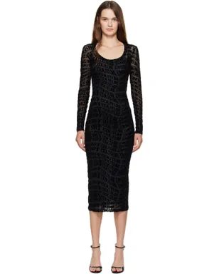 Versace Jeans Couture Vestiti Tulle Flock Liquify ミディアムワンピース - サムネイル1