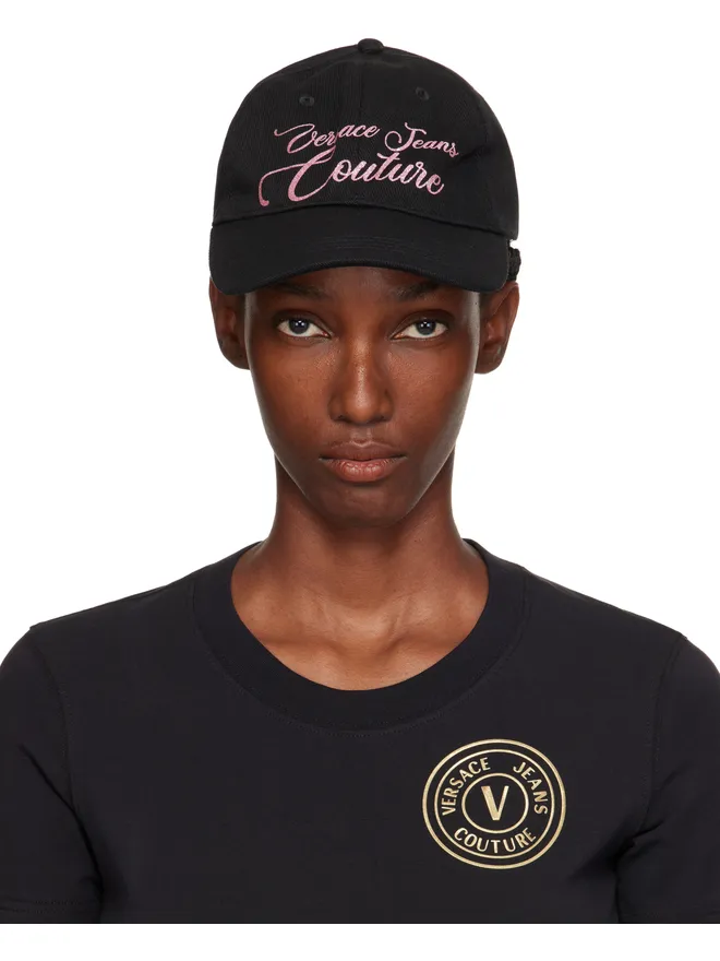 Versace Jeans Couture Versace Jeans Couture コットン ロゴ グリッター ベースボールキャップの商品画像