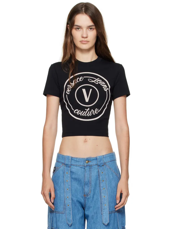 Versace Jeans Couture Versace Jeans Couture レターVエンブレム スリムフィット Tシャツの商品画像