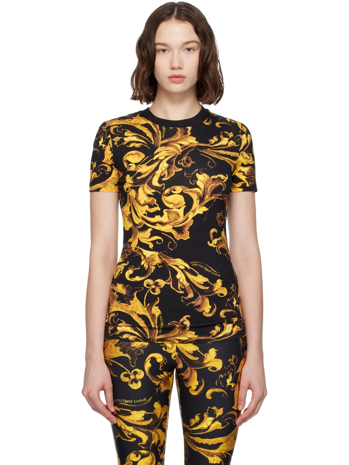 Versace Jeans Couture ロゴ バロッコ ジャージ Tシャツ - 画像1