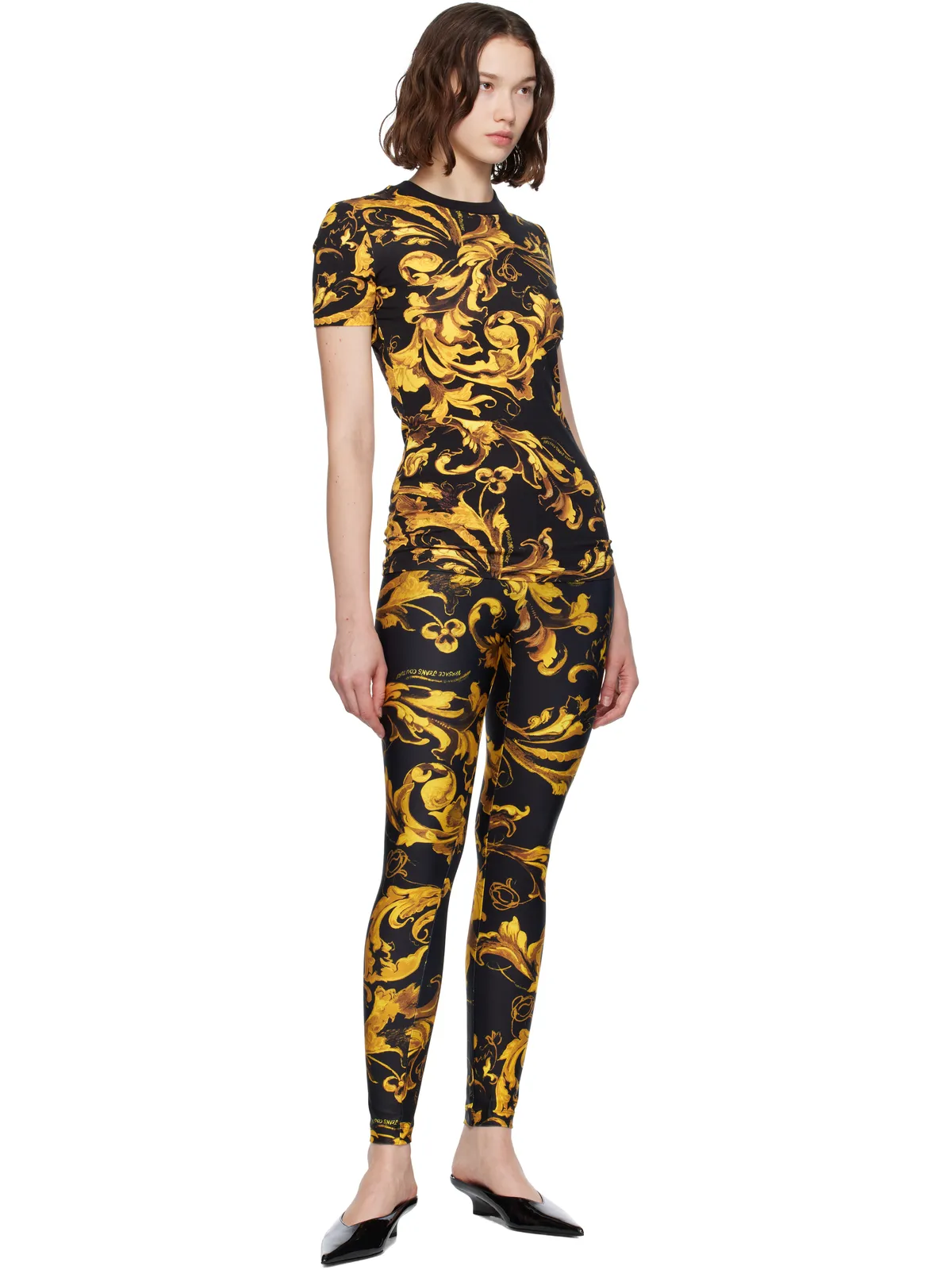 Versace Jeans Couture ロゴ バロッコ ジャージ Tシャツ - 画像4