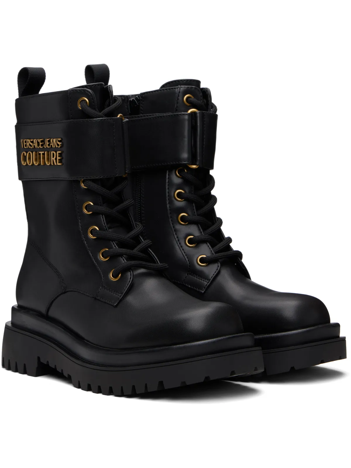 Versace Jeans Couture ロゴ ハードウェア ブーツ - 画像4