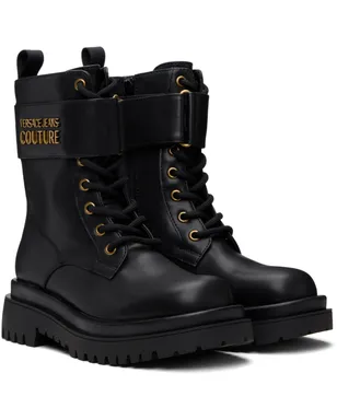 Versace Jeans Couture ロゴ ハードウェア ブーツ - サムネイル4