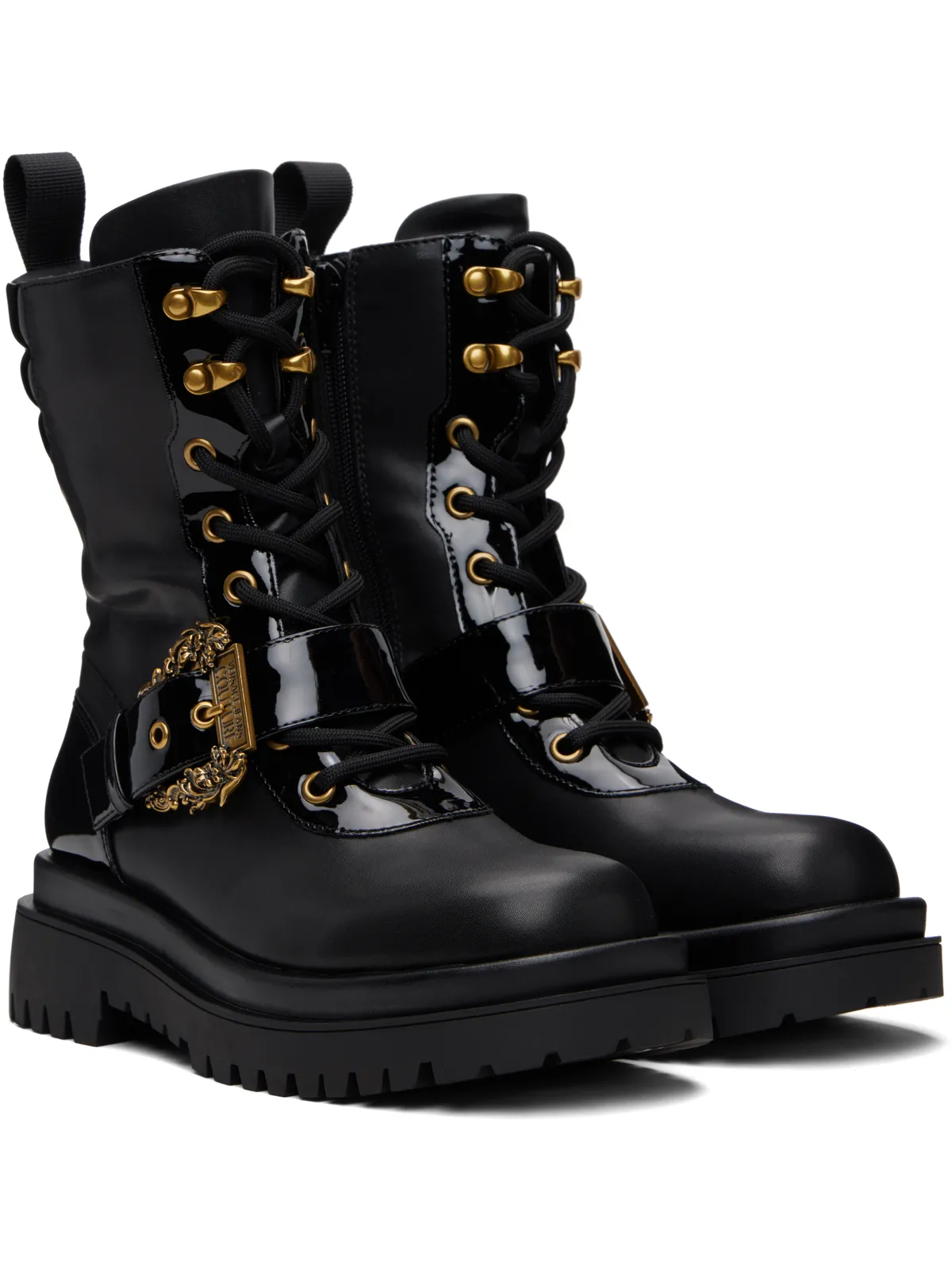Versace Jeans Couture ピンバックル ブーツ - 画像4