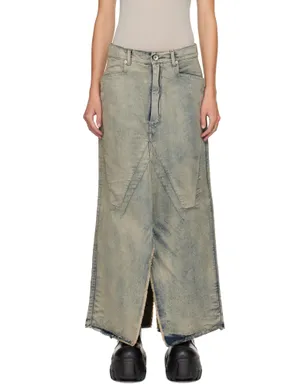 Rick Owens Concordians Long Slivered デニム ミディアムスカート - サムネイル1