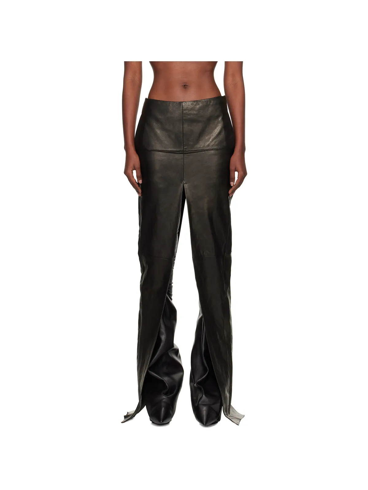 Rick Owens Concordians Sliced レザー マキシスカート - 画像1