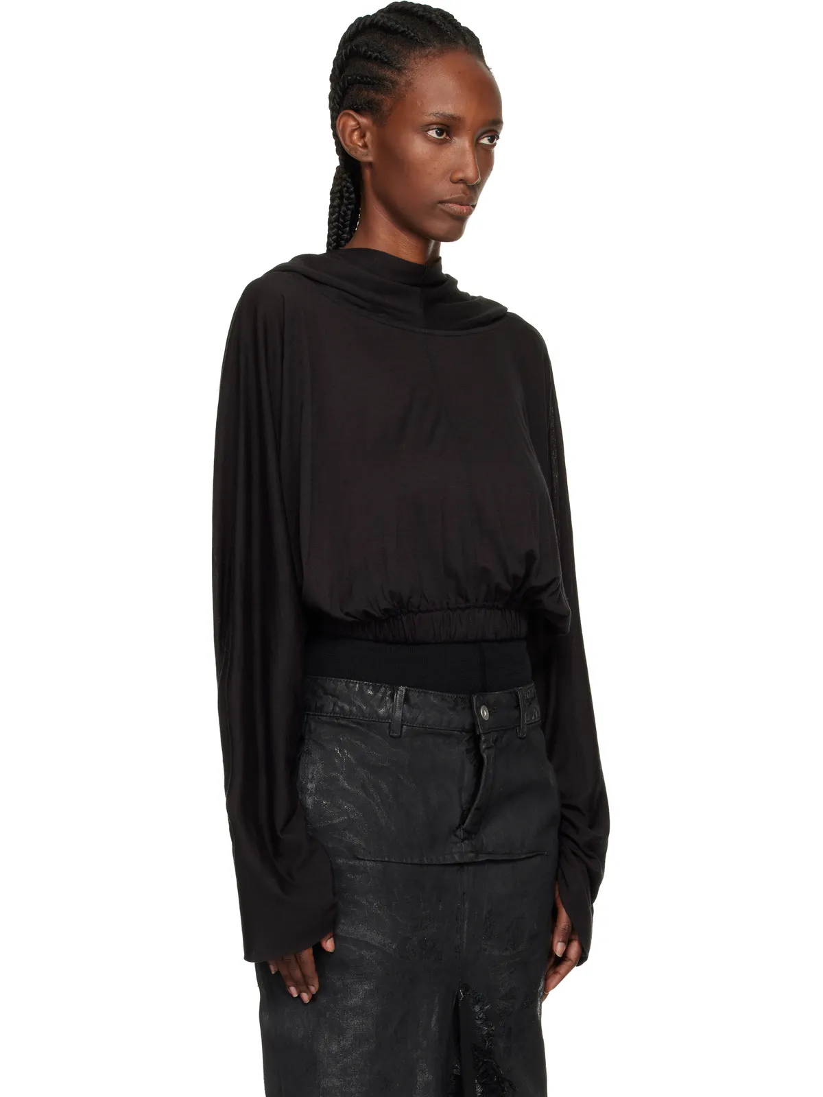Rick Owens Concordians Cropped Tunic フーディ - 画像2