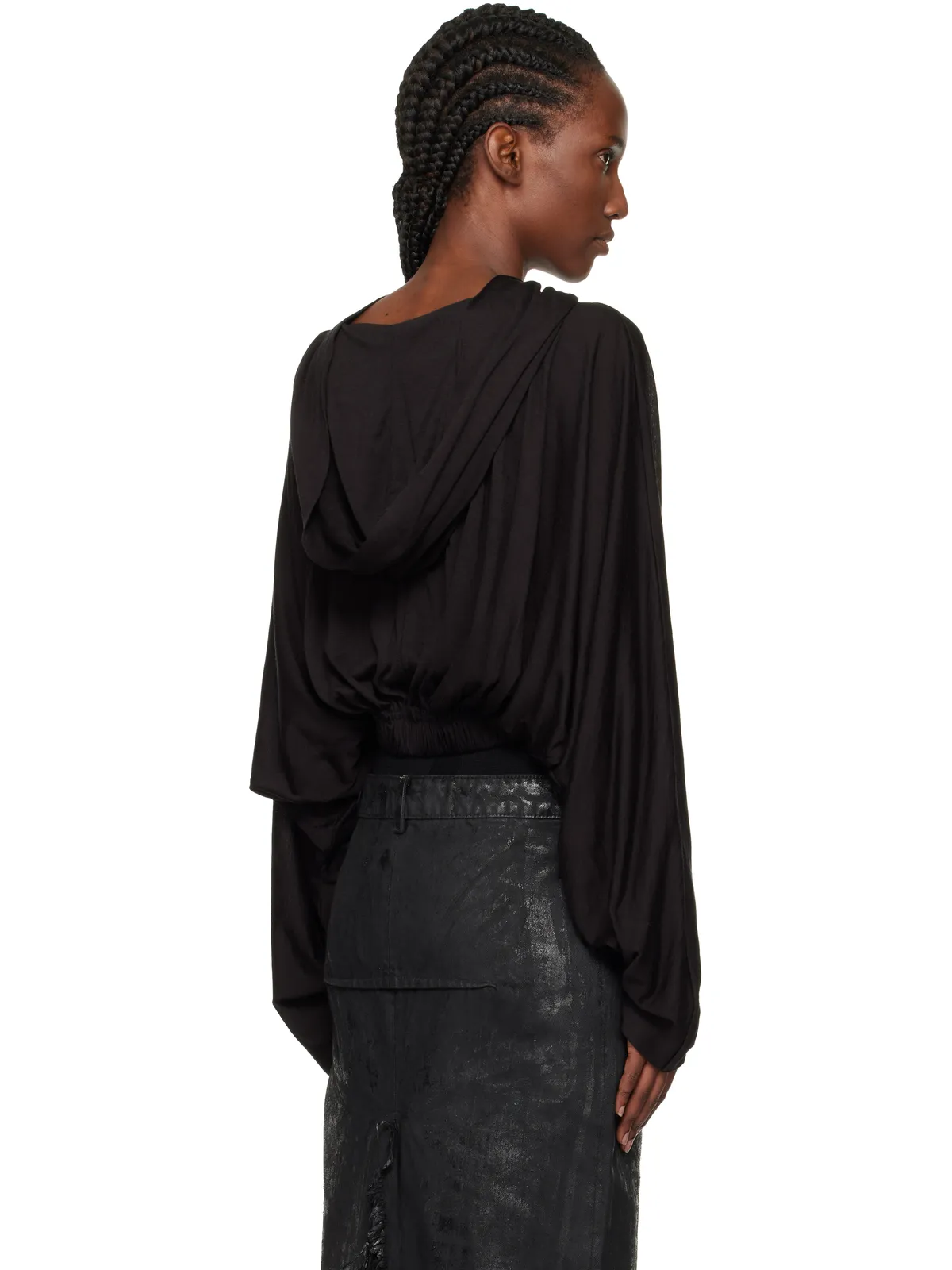 Rick Owens Concordians Cropped Tunic フーディ - 画像3
