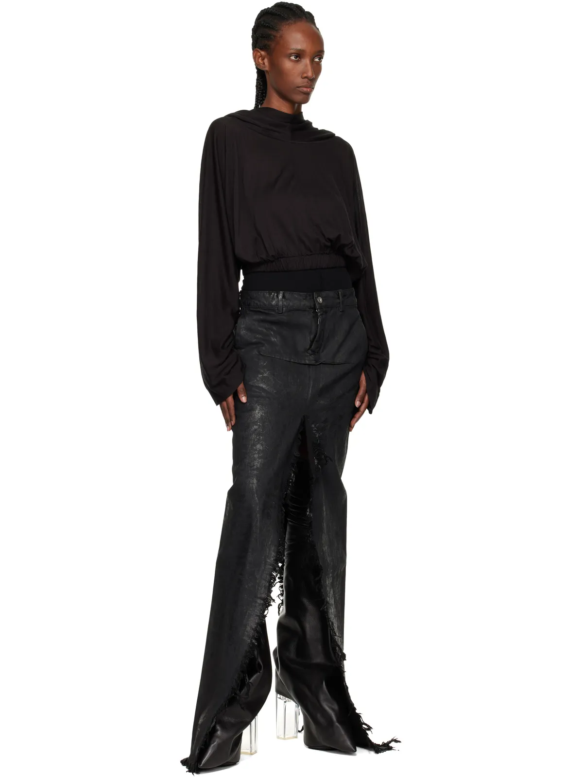 Rick Owens Concordians Cropped Tunic フーディ - 画像4