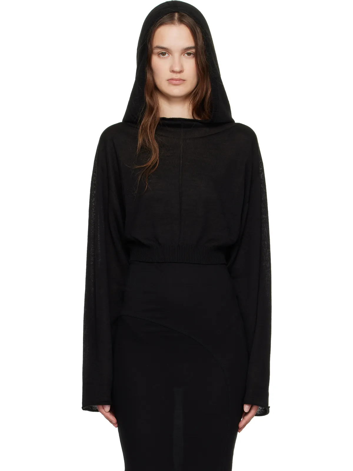 Rick Owens Concordians Cropped Hooded Tunic フーディ - 画像1