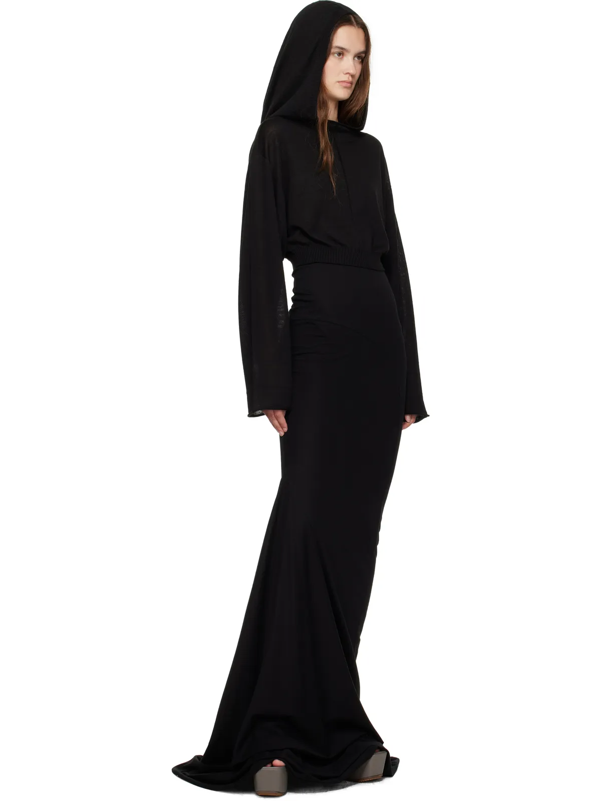 Rick Owens Concordians Cropped Hooded Tunic フーディ - 画像4
