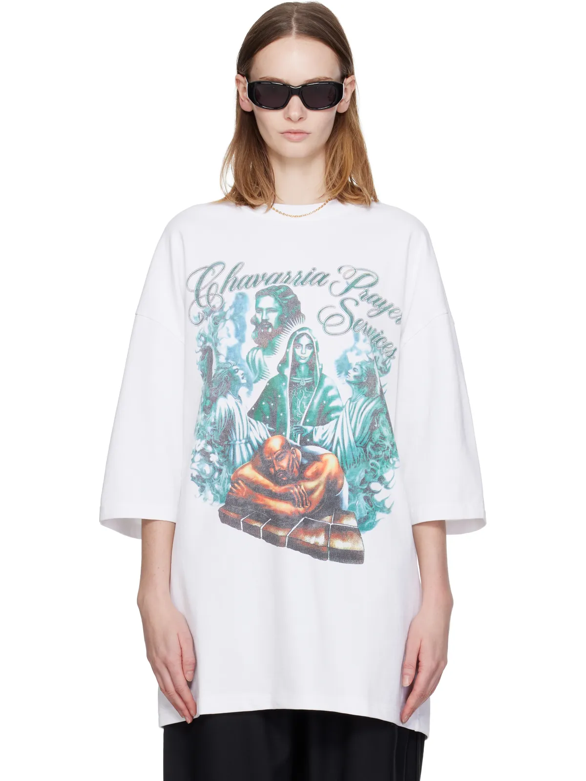 Willy Chavarria 'Chavarria Prayer Services' Northsider Tシャツ - 画像1