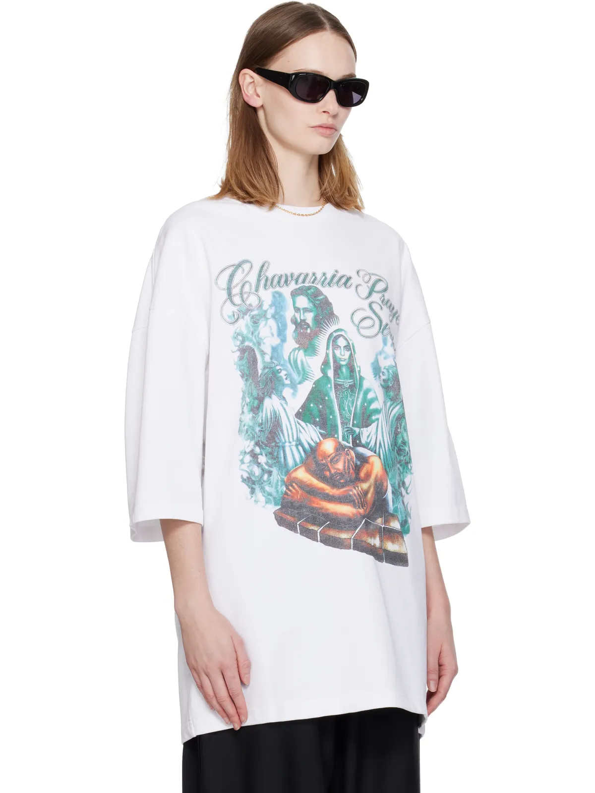 Willy Chavarria 'Chavarria Prayer Services' Northsider Tシャツ - 画像2