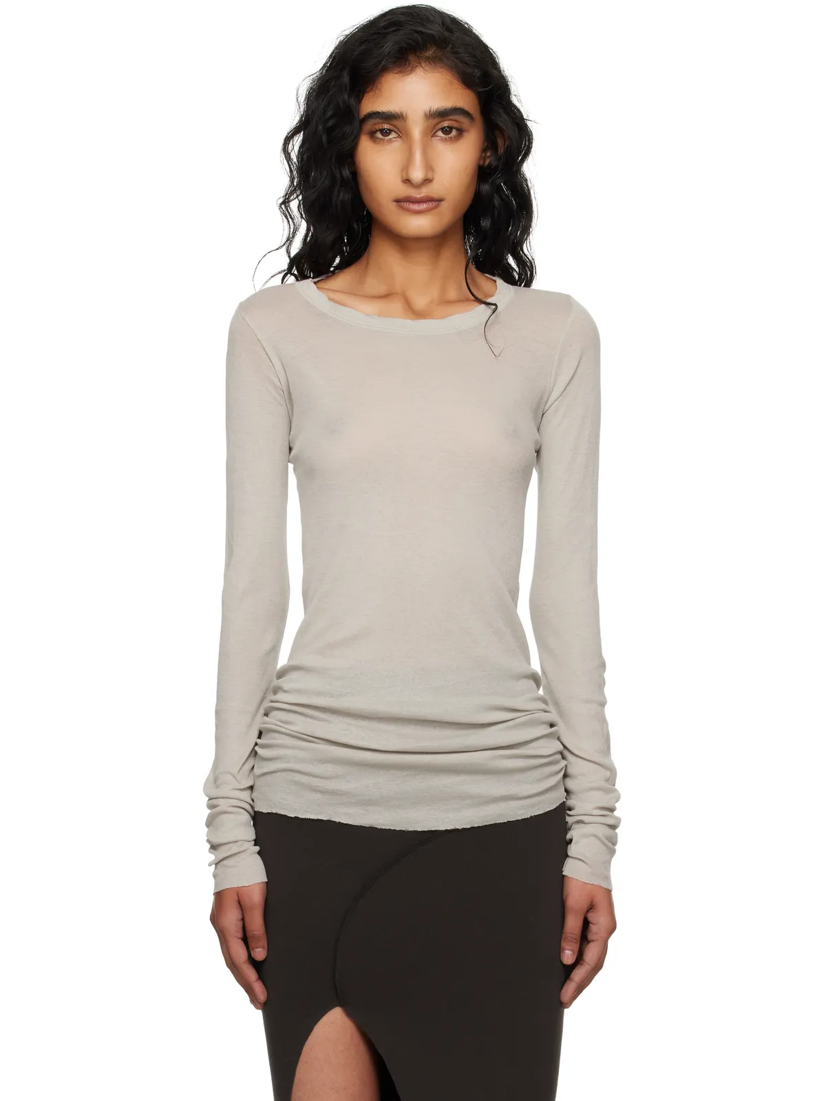 Rick Owens Concordians Mini Rib LS Tシャツ - 画像1