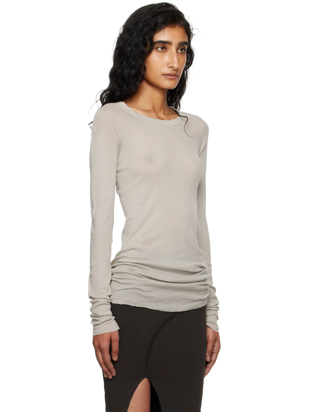 Rick Owens Concordians Mini Rib LS Tシャツ - 画像2