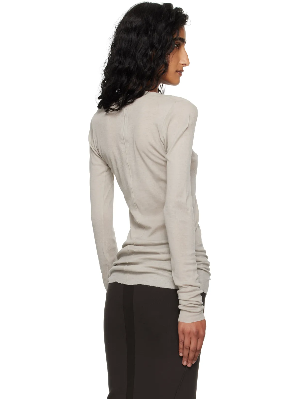 Rick Owens Concordians Mini Rib LS Tシャツ - 画像3