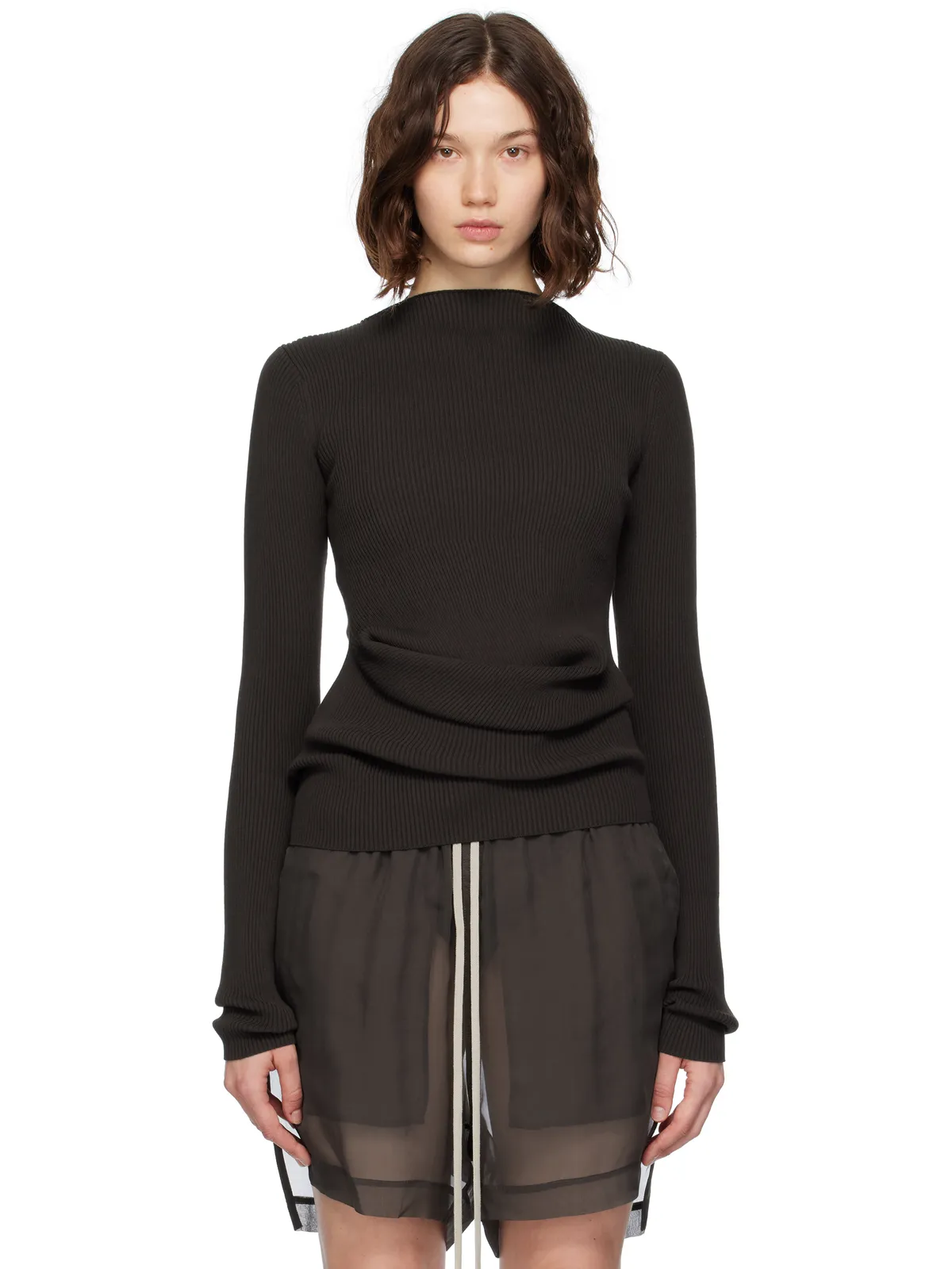 Rick Owens Concordians Ribbed Knit Babel トップス - 画像1
