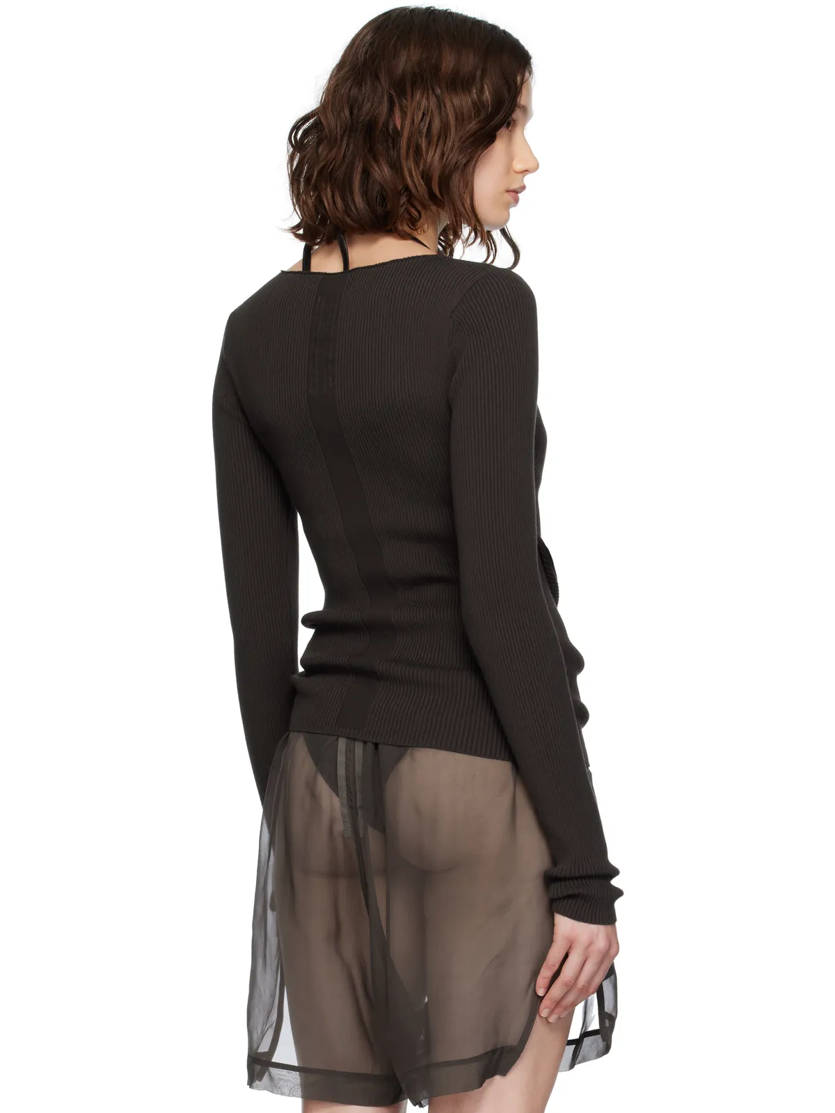 Rick Owens Concordians Ribbed Knit Babel トップス - 画像3