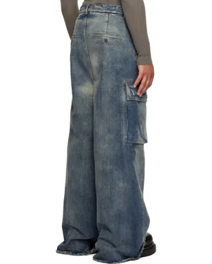 Rick Owens ブルー Concordians Mastadon Firbanks デニム カーゴパンツ - サムネイル3