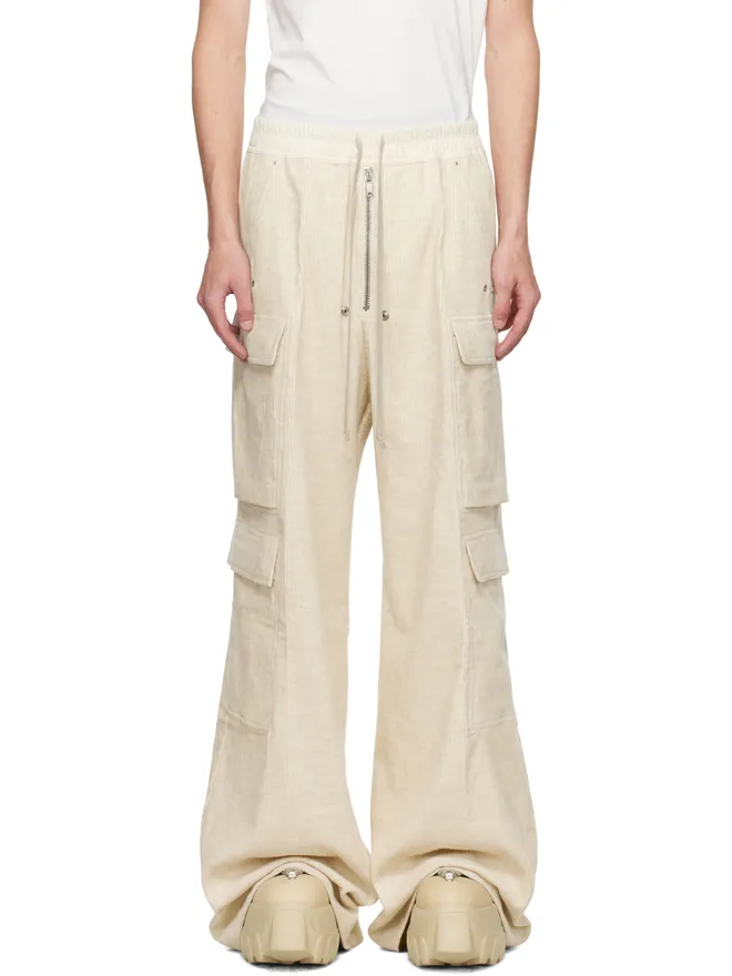 Rick Owens Rick Owens オフホワイト Concordians Cargobelas カーゴパンツの商品画像
