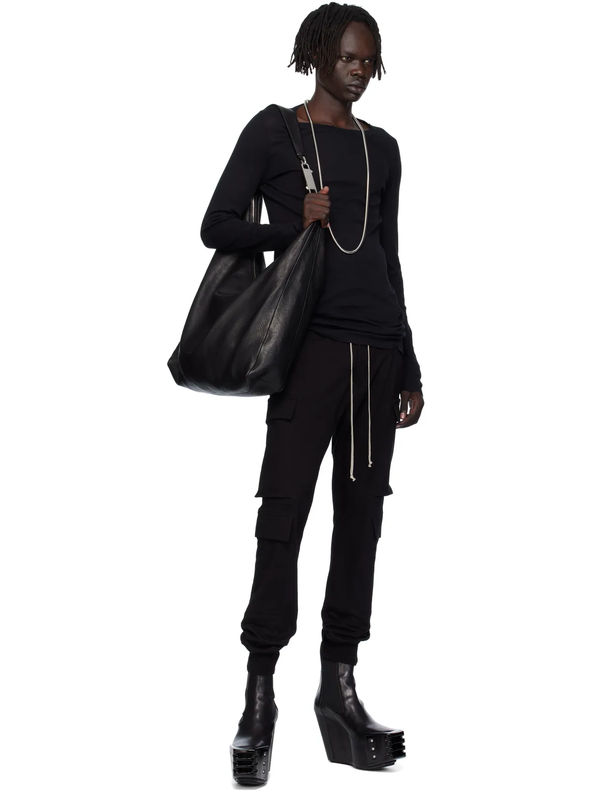 Rick Owens ブラック Concordians Mastodon Megacargo パンツ - 画像4