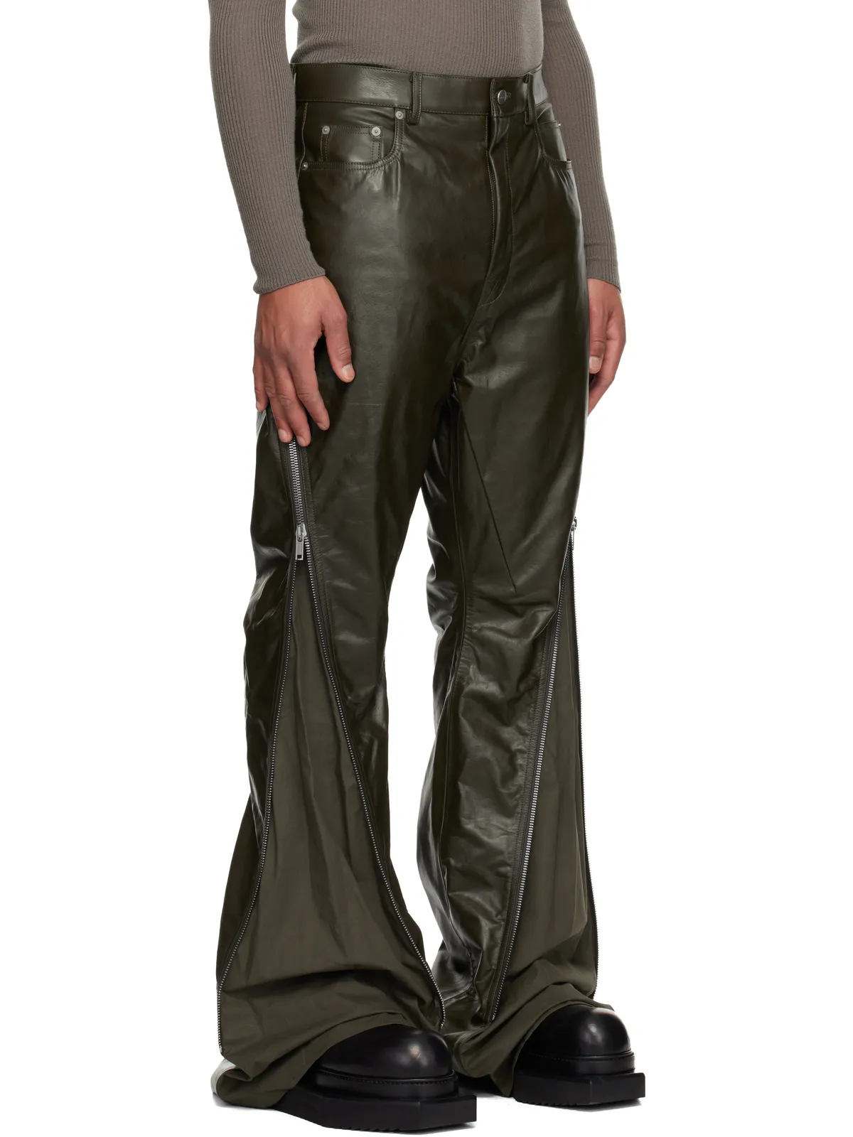 Rick Owens Concordians Bolan Banana レザーパンツ - 画像2