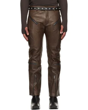 Rick Owens Concordians Headon レザーパンツ - サムネイル1