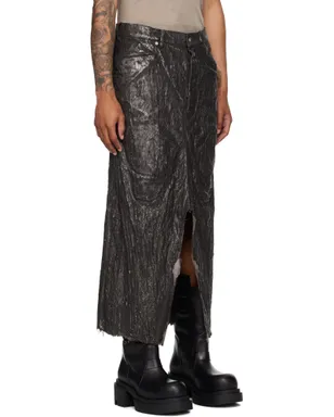 Rick Owens Concordians Slivered ロング デニムスカート - サムネイル2