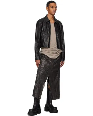 Rick Owens Concordians Slivered ロング デニムスカート - サムネイル4