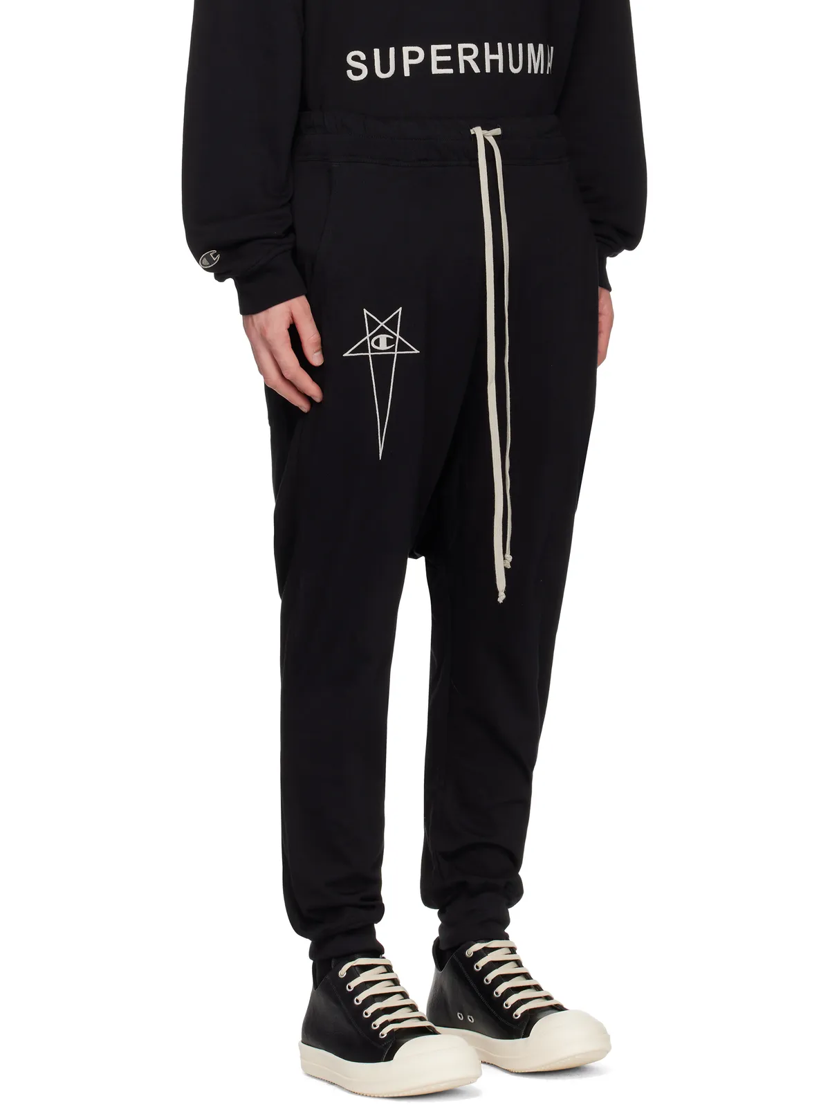 Rick Owens Championエディション Prisoner Drawstring スウェットパンツ - 画像2