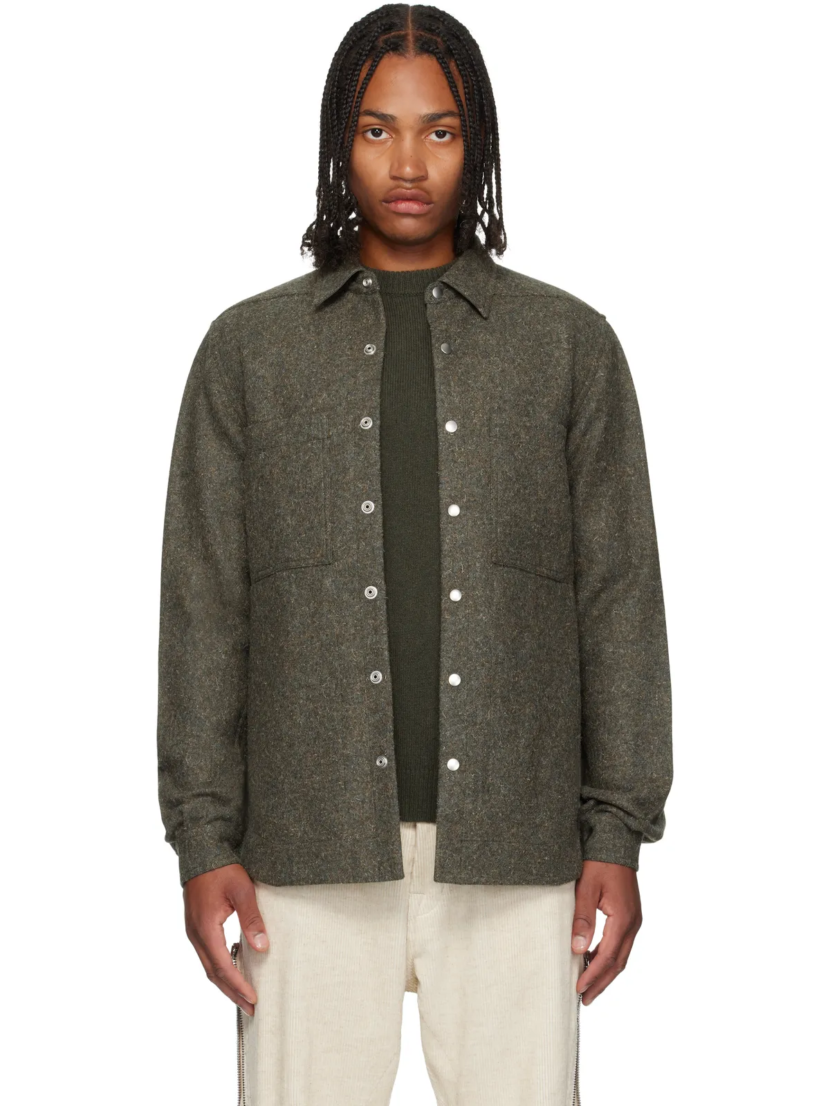 Rick Owens Concordians Rugged ウール シャツ - 画像1