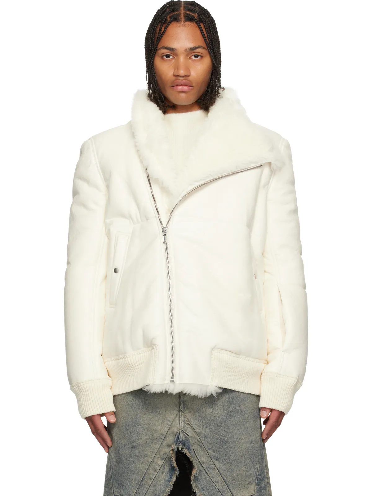 Rick Owens Concordians Hollywood Flight シアリングジャケット - 画像1