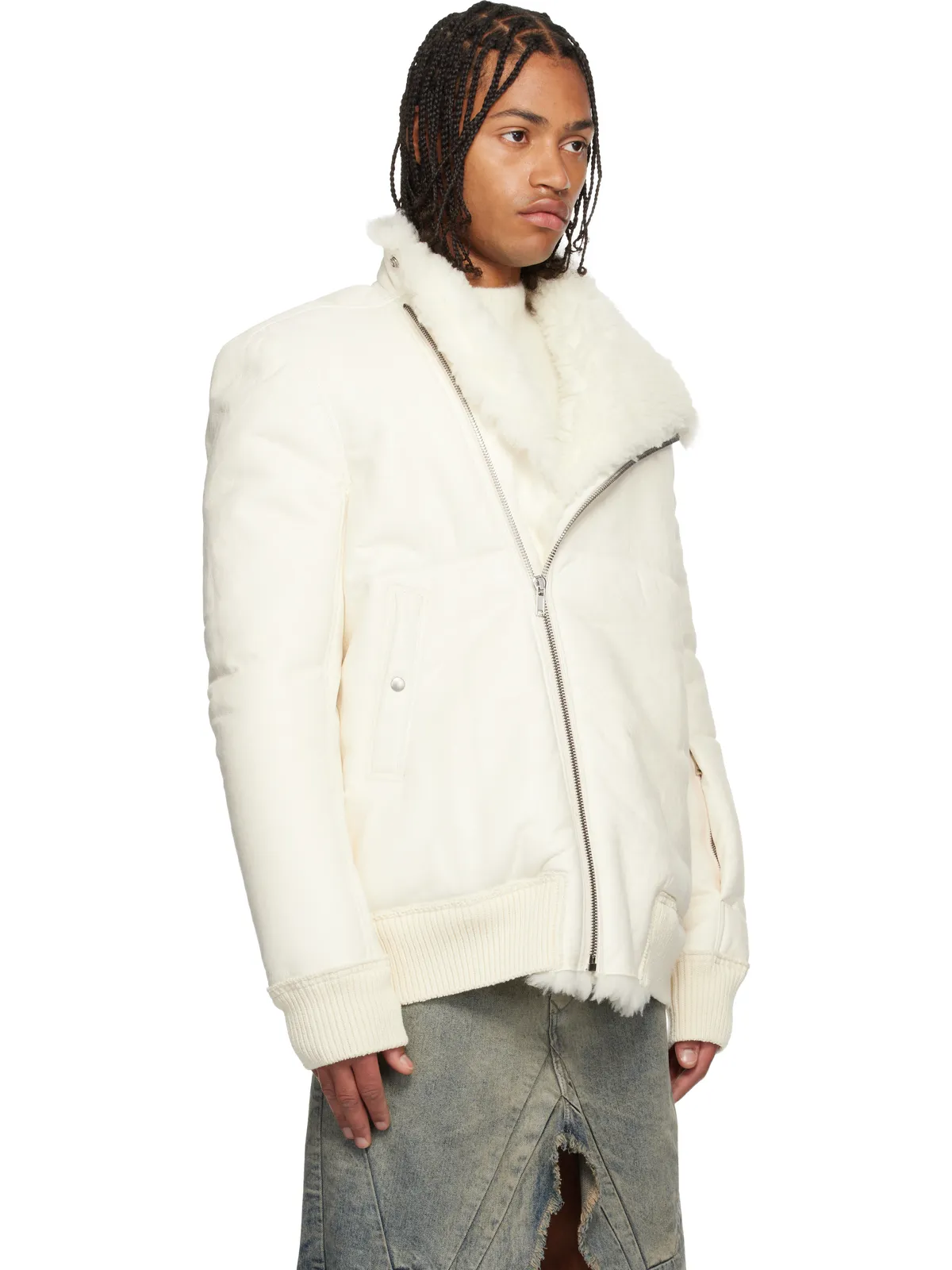 Rick Owens Concordians Hollywood Flight シアリングジャケット - 画像2