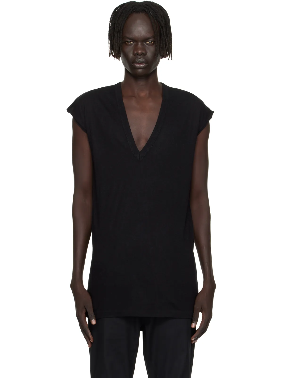 Rick Owens Concordians Deep V 半袖トップス - 画像1