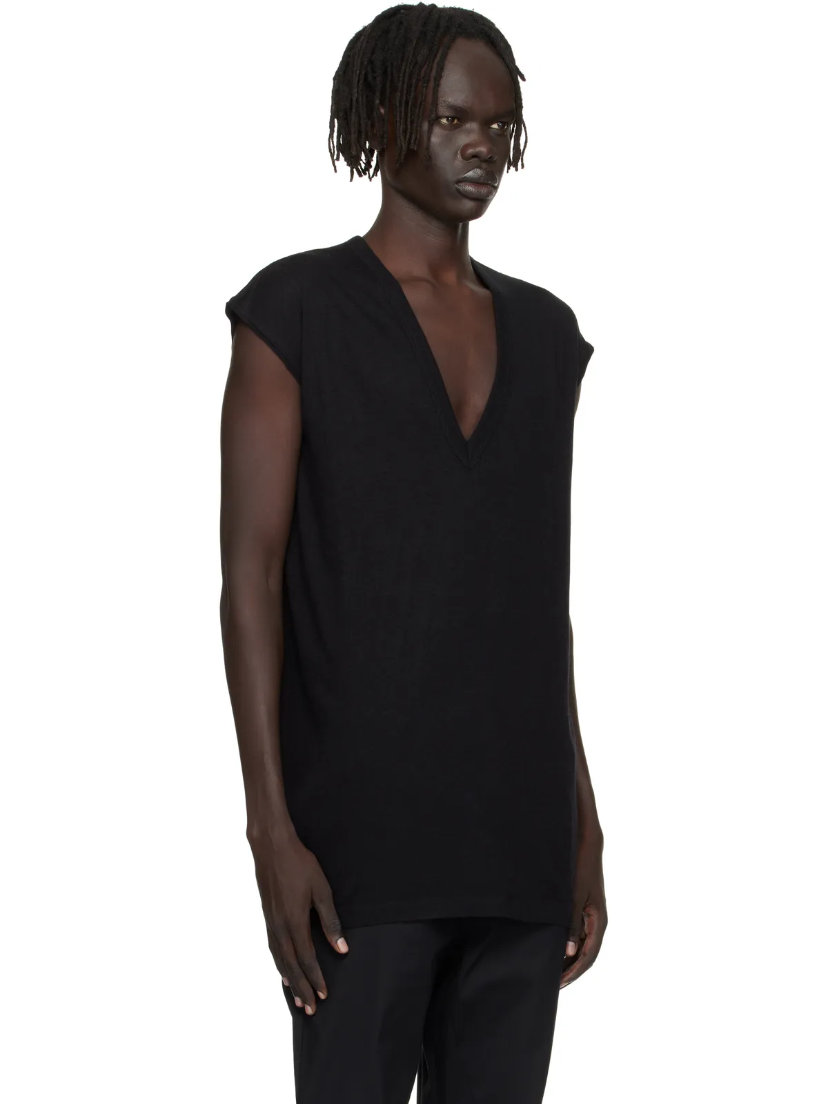 Rick Owens Concordians Deep V 半袖トップス - 画像2