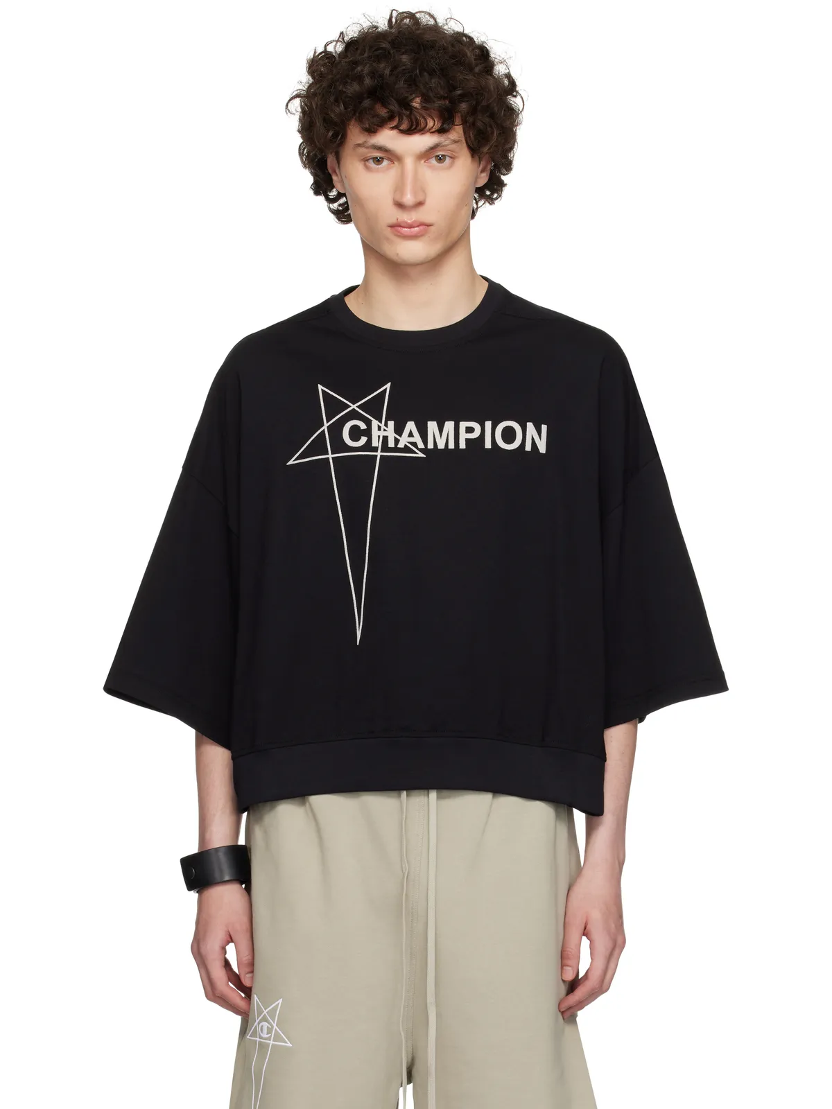 Rick Owens Championエディション Tommy クロップド Tシャツ - 画像1
