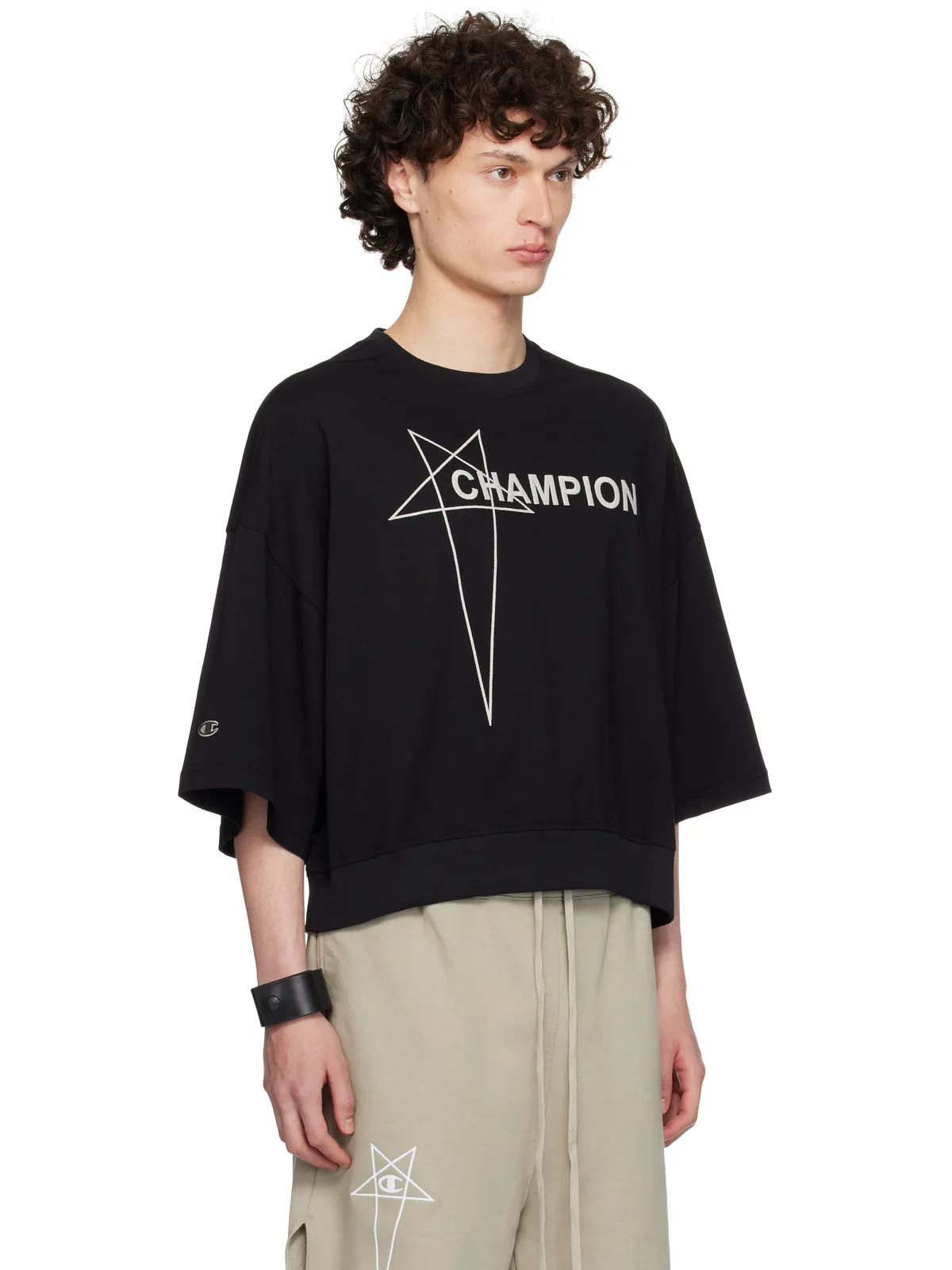 Rick Owens Championエディション Tommy クロップド Tシャツ - 画像2