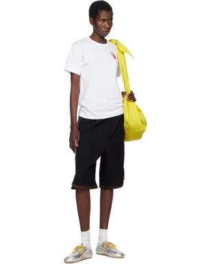 COMME des GARÇONS PLAY レッドハート メタルストーン エンブレム Tシャツ - サムネイル4