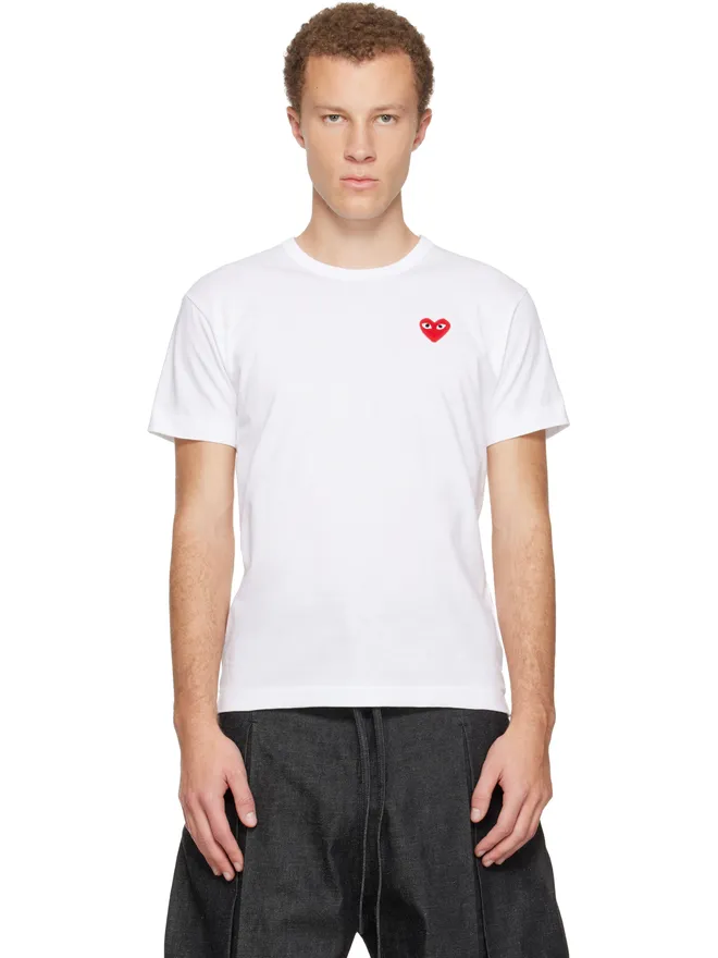 COMME des GARÇONS PLAY COMME des GARÇONS PLAY ベーシック レッド エンブレム Tシャツの商品画像