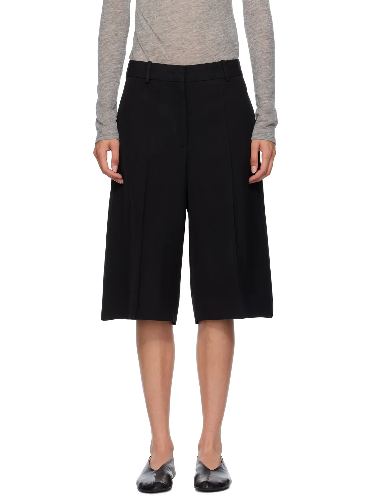 Jil Sander ビスコース シルクブレンド ストレート ショートパンツ - 画像1
