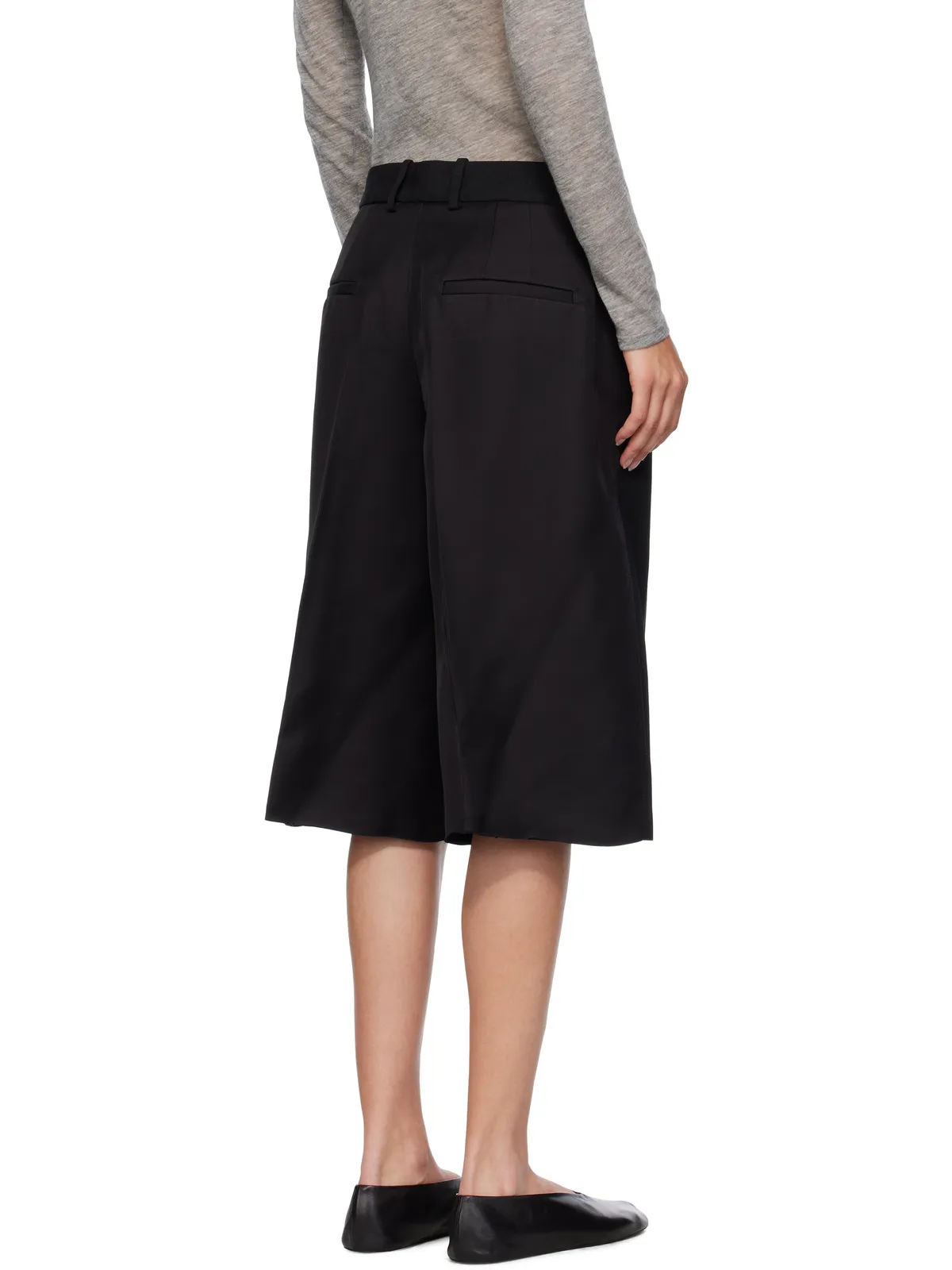 Jil Sander ビスコース シルクブレンド ストレート ショートパンツ - 画像3
