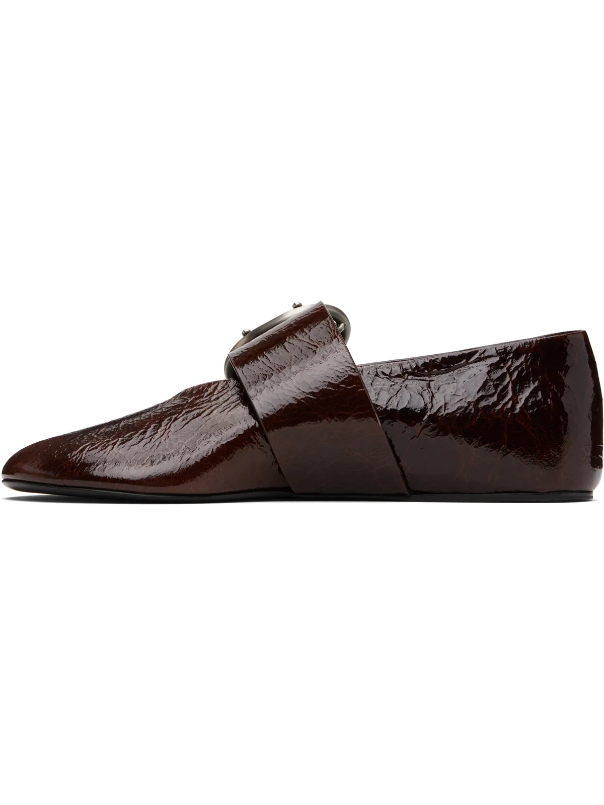 Jil Sander クラックル フラットシューズ - 画像3