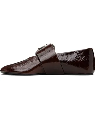 Jil Sander クラックル フラットシューズ - サムネイル3